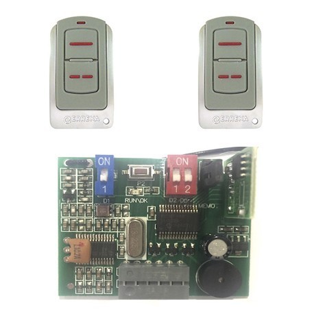 KIT ERREKA Receptor enchufable IRRE2-250 + 2 Mandos IRIS IR02. Frecuencia 433mhz