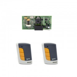Kit VDS Receptor SRT Enchufable + 2  Mandos Garaje VDS E010 ECO-R 5 canales. Frecuencia 433Mhz