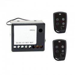 Kit MicroReceptor PUJOL 12/24v 255 Códigos con 2 Mandos Vario 4U 433 MHz